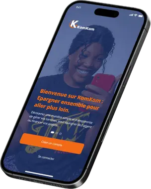 Screenshot of KomKom app welcome screen